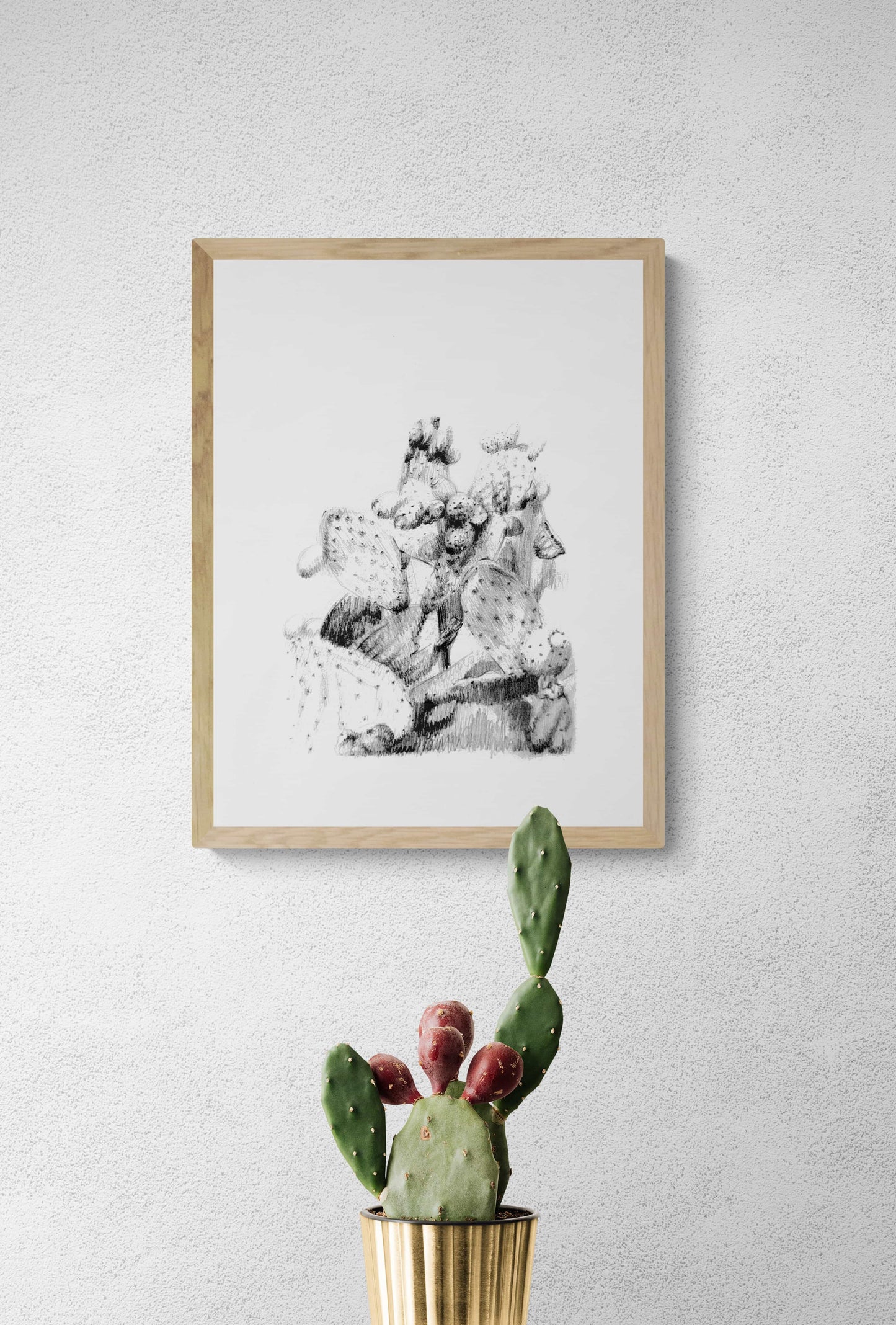 SERIE DI CACTUS 07.2 WOODEN FRAMED POSTER