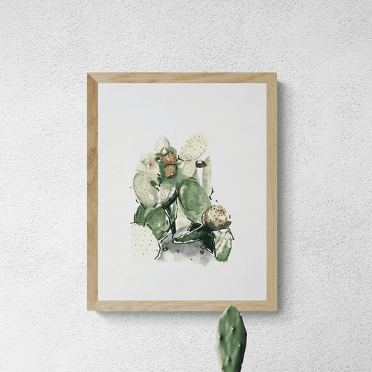 SERIE DI CACTUS 07 WOODEN FRAMED POSTER